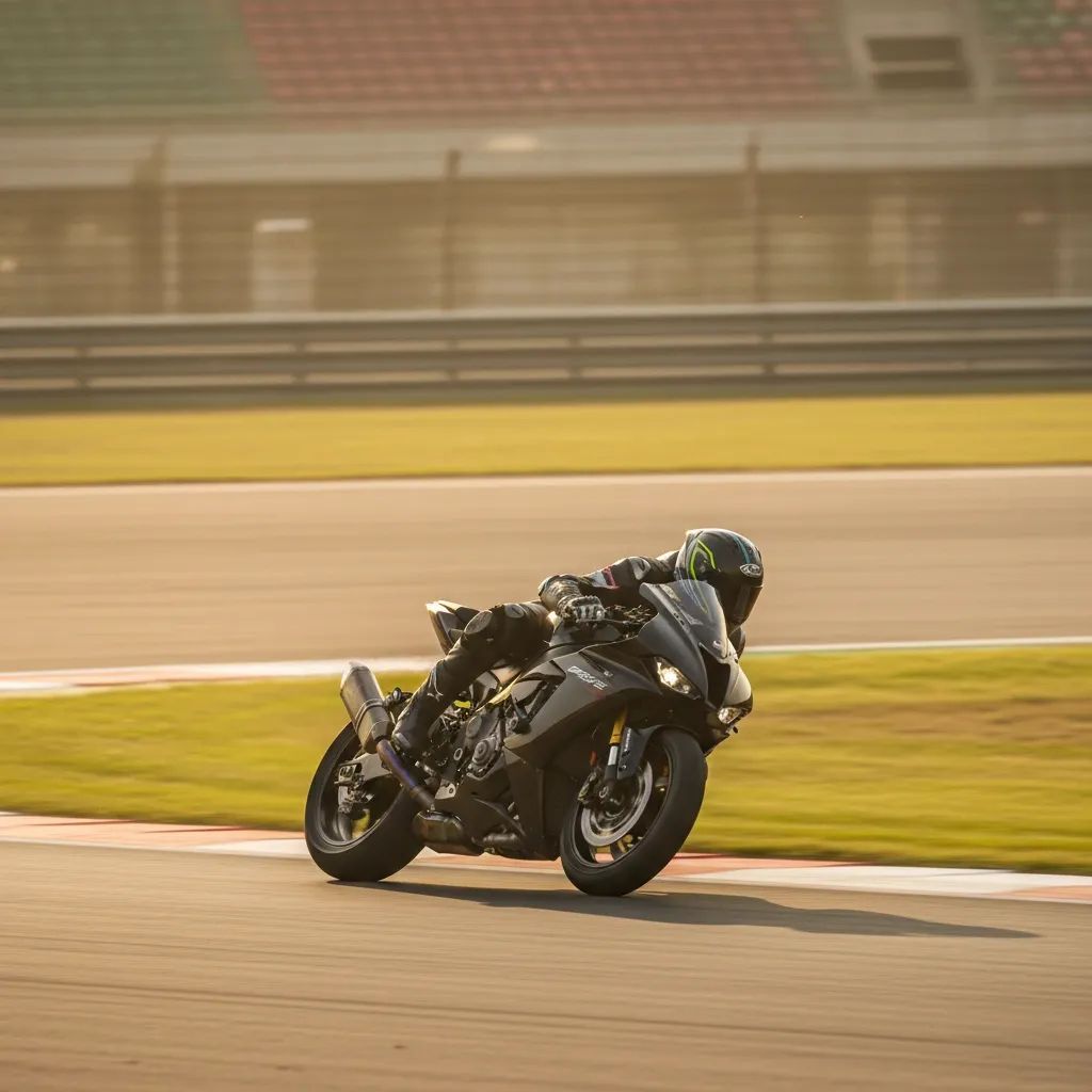 MotoGP motorcycle racer speeding through Buriram's Chang International Circuit during 2026 season opener