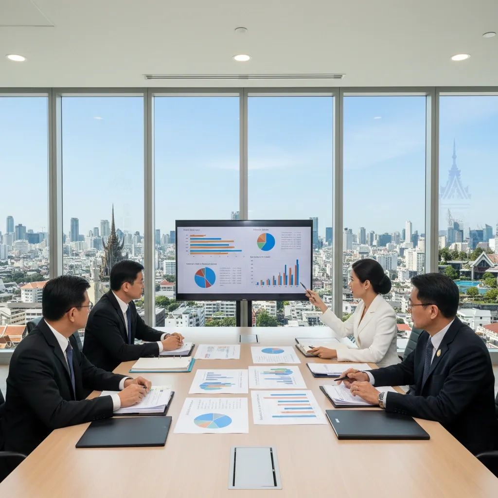 Government officials presenting nightlife reform findings in parliamentary meeting, Thailand legislative debate on entertainment licensing