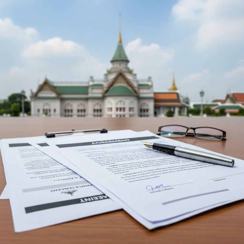 Legal documents and contracts on desk representing business compliance and regulations