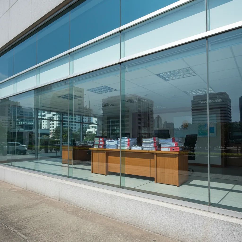 Government office setting with official documents and case files, representing Thai DSI investigation